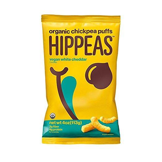 Hippeas Organic Chickpea Puffs, Vegan White Cheddar, Gluten-Free (Pack of 12)