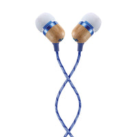 Smile Jamaica Wired In-Ear Headphones - In-line Microphone with 1-Button Remote, Noise Isolating, Durable, Tangle Free Cable, EM-JE041-DN Denim
