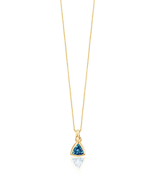 Blue Topaz Charm Necklace