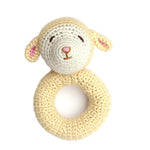Lamb Crochet Ring Rattle