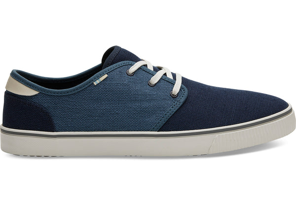 Navy And Mallard Blue Heritage Canvas Mens Carlo Sneakers Topanga Collection