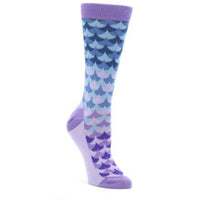 Purple Blue Mermaid Scales Women’s Dress Socks