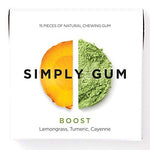 Simply Gum, Boost Chewing Gum, Vegan, Non GMO, 15 Pieces, Pack of 6