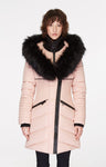 Gigi Long Jacket with Colored Fur
