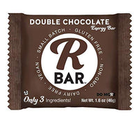 RBar Whole Food Double Chocolate Energy Bar - Dairy & Gluten Free Snacks, Vegan Protein Bar - 3 Healthy Ingredients (10 Pack)