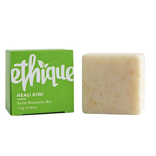 Ethique Eco-Friendly Solid Shampoo Bar for Dandruff or Touchy Scalps, Heali Kiwi