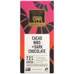 Bat, Natural Dark Chocolate (72%) with Cacao Nibs, 3-Ounce Bars (Pack of 12)