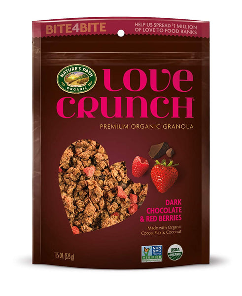 Organic Love Crunch Premium Granola, Dark Chocolate & Red Berries, 11.5 Ounce (Pack of 6)
