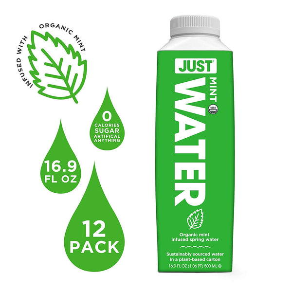 JUST Water Infused - Organic Mint (Pack of 12)