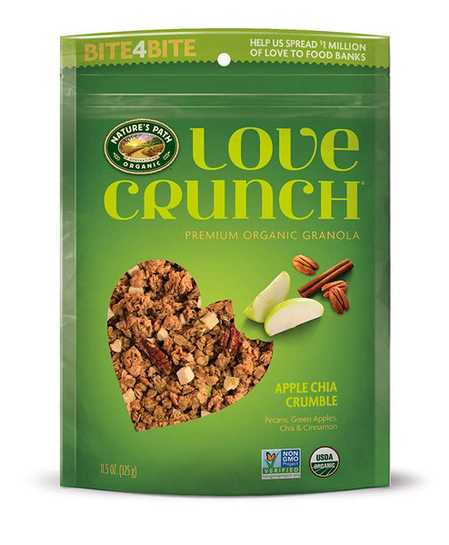 Organic Love Crunch Premium Granola, Apple Chia Crumble, 11.5 Ounce (Pack of 6)