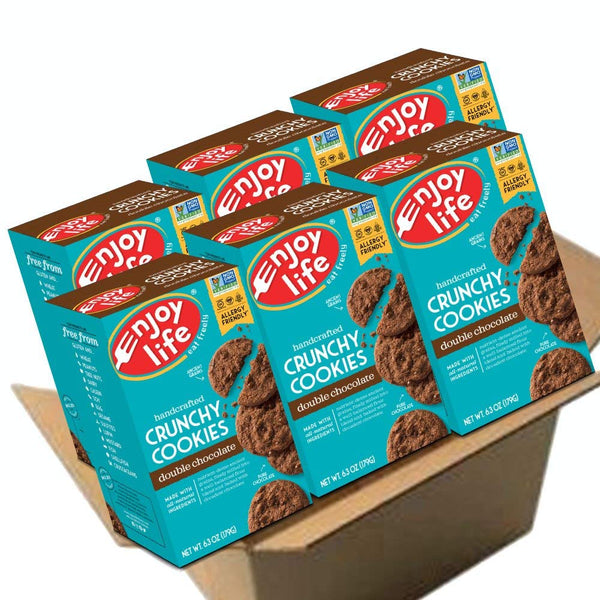 Enjoy Life Crunchy Cookies, Double Chocolate, 6 Boxes
