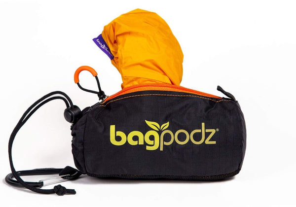 BagPodz Reusable Bag and Storage System - Saffron Yellow (Contains 5 Bags)