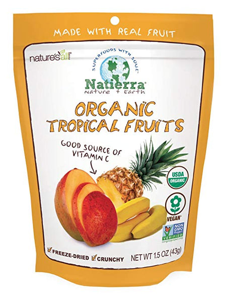 Natierra Nature's All Foods Organic Freeze-Dried Tropical Fruits, 1.5 Ounce