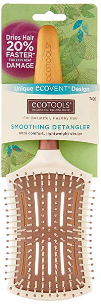 EcoTools Cruelty Free and Eco Friendly Smooth Detangler Paddle Brush, Made with Recycled and Sustainable Materials
