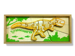 Dinosaur Skeleton Puzzles, Crafted from Sustainable Rubberwood