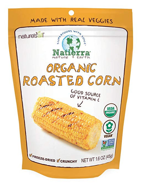 Natierra Nature's All Foods Organic Freeze-Dried Roasted Corn, 1.6 Ounce