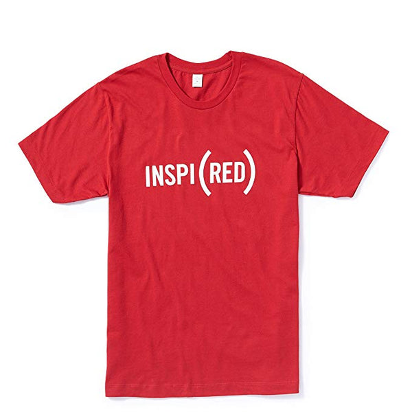 (RED) Inspi Men's Solid Short Sleeve Tee Shirt
