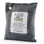 Moso Natural Air Purifying Bag. Odor Eliminator for Cars, Closets, Bathrooms and Pet Areas. Captures and Eliminates Odors.(Charcoal, 200 gm)