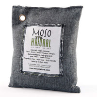 Moso Natural Air Purifying Bag. Odor Eliminator for Cars, Closets, Bathrooms and Pet Areas. Captures and Eliminates Odors.(Charcoal, 200 gm)