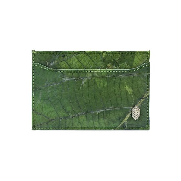 Cardholder in Green Leaf Leather
