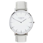 Mykonos Vegan Leather Watch Silver/White/Cloud