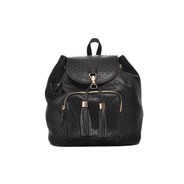 Mechaly Women's Jamie Black Vegan Leather Backpack