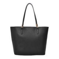 Mechaly Women's Sydney Black Vegan Leather Tote Handbag