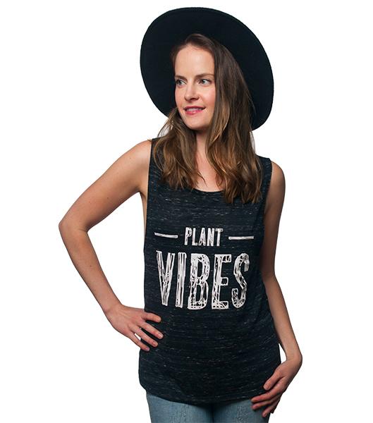 Plant Vibes Muscle Tank - Black Marble (Women's)