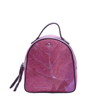 Rachel Backpack in Purple Leaf Leather