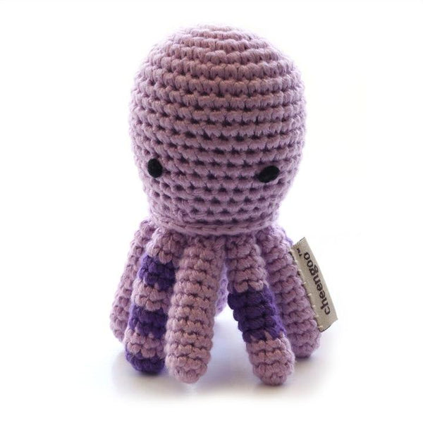 Octopus Hand Crocheted Rattle