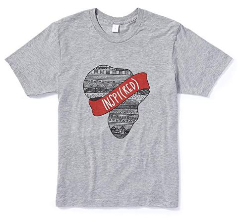(RED) Inspi Africa Unisex Solid Short Sleeve Tee Shirt