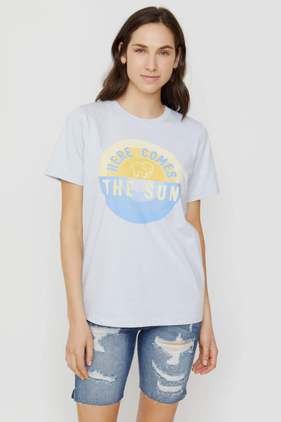 Ella Fit Moonstone Blue Here Comes The Sun Tee