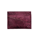 Leaf Leather Slim Wallet - Purple