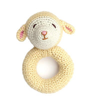 Lamb Crochet Ring Rattle