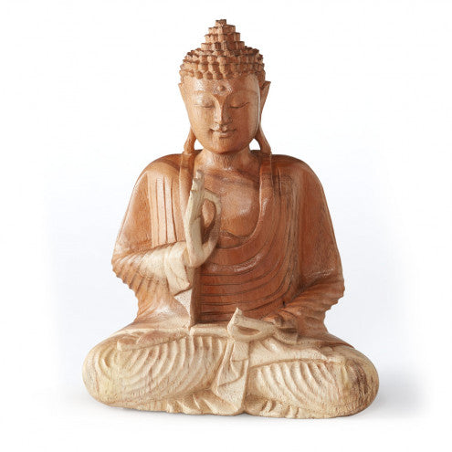Fearless Wooden Buddha Statue