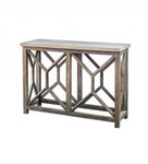 Handcrafted Stone & Wood Console Table
