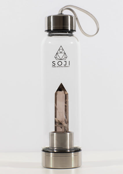 Smoky Quartz Crystal Elixir Water Bottle