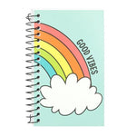 Mini Spiral Notebook - Good Vibes Rainbow